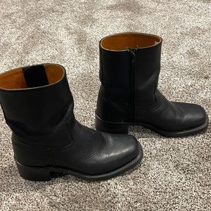 Frye black leather boots